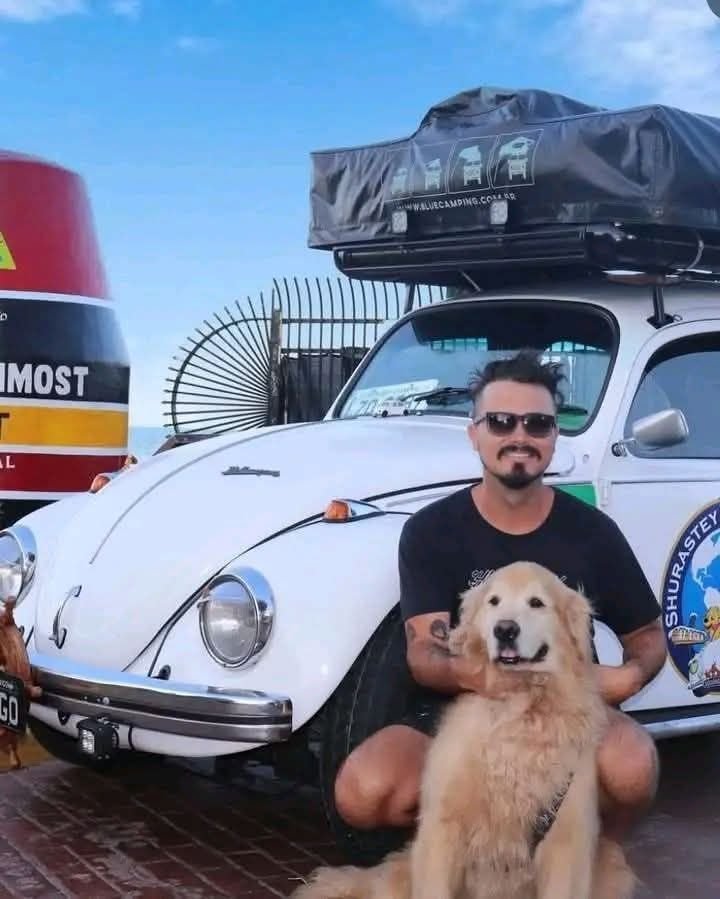 História de jovem paranaense que viajava em um fusca com seu cão vai virar filme