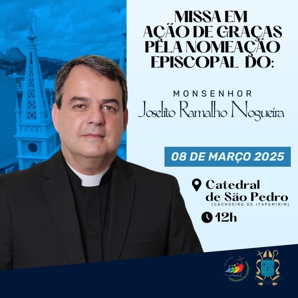 Nomeação Episcopal do Monsenhor Joselito acontece neste sábado (08)