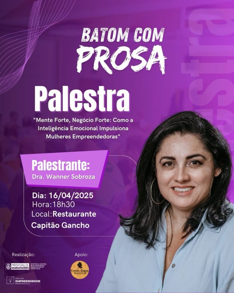 Palestra para mulheres empreendedoras de  Marataízes abordará inteligência emocional