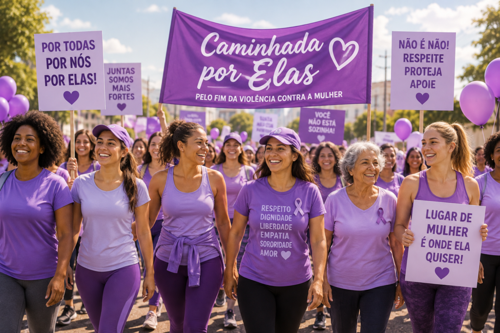 Caminhada por Elas mobiliza Presidente Kennedy pelo fim da violência contra a mulher nesta segunda (31)