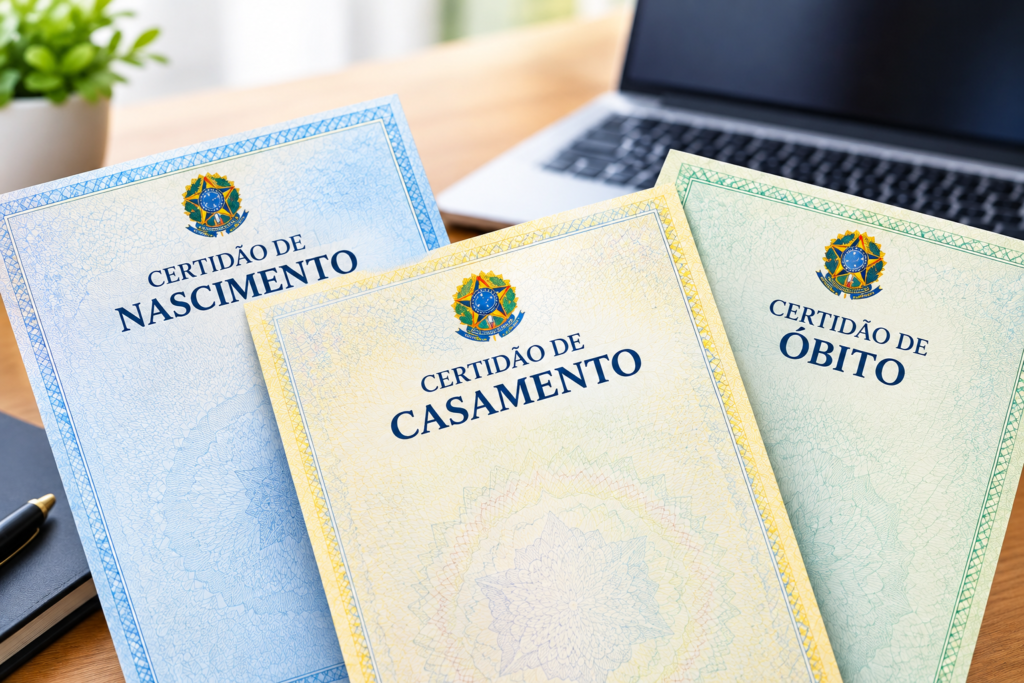 Segunda via de certidões pode ser solicitada pela internet sem ir ao cartório no ES